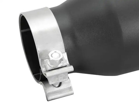 aFe 49T30451-B09 Power Gas Exhaust Tip Black- 3 in x 4.5 out 9 Long Bolt On (Black)