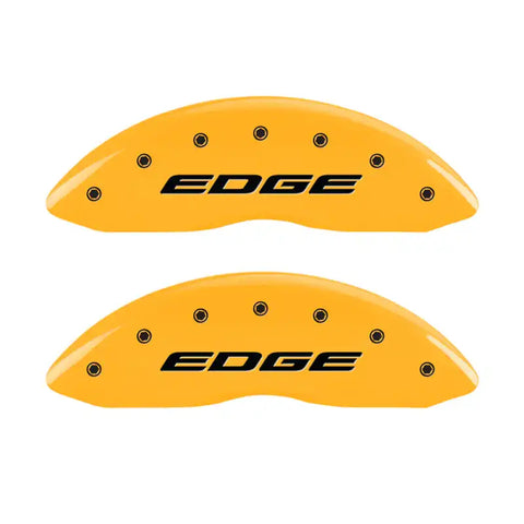 MGP 4 Caliper Covers Engraved Front & Rear EDGE/2015 Yellow finish black ch