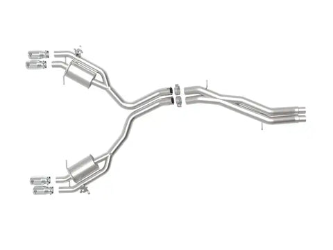 aFe 49-36427-P 18-20 Audi RS5 Coupe MACH Force-Xp 3in to 2.5in 304 SS Axle-Back Exhaust System-Quad Polish Tips
