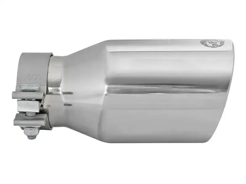 aFe 49T30454-P092 MACH Force-Xp Univ 304 SS Double-Wall Clamp-On Exhaust Tip - Polished 3in Inlet 4.5in Outlet