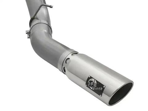 aFe 49-44081-P LARGE Bore HD 5in Exhausts DPF-Back SS w/ Pol Tips 16-17 GM Diesel Truck V8-6.6L (td) LML/L5P