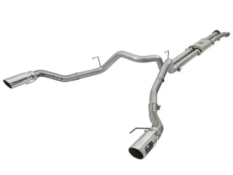 aFe 49-43045-P MACHForce XP Exhaust Cat-Back SS-409 2017 Ford F-150 Raptor V6-3.5L (tt) w/ Polished Tips