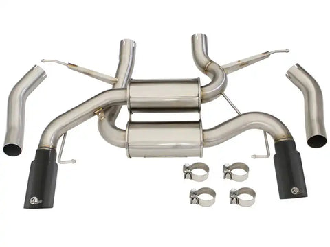 aFe 49-36327-B MACHForce XP 2.5in Axle Back Stainless Exhaust w/ Black Tips 07-13 BMW 335i 3.0L L6 (E90/92) N55