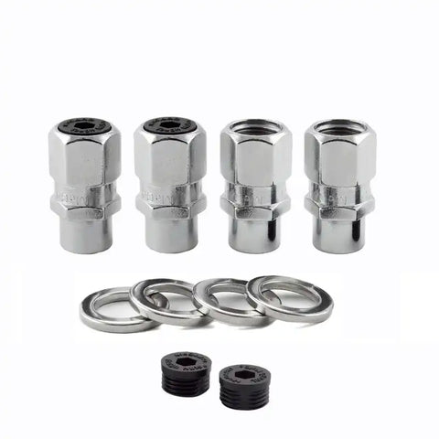McGard Hex Lug Nut (Drag Racing Short Shank) M12X1.5 / 13/16 1.6in. Length (4-Pack) - Chrome