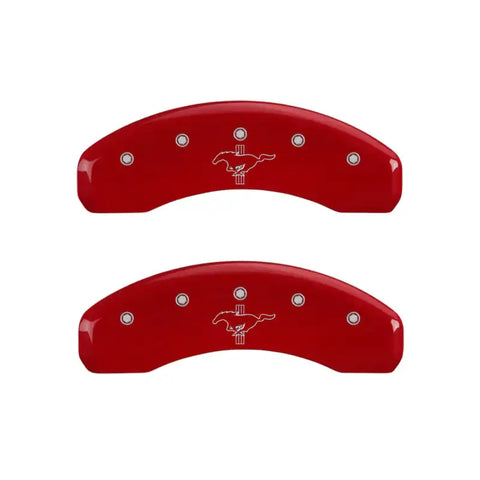 MGP 4 Caliper Covers Engraved Front 2015/Mustang Engraved Rear 2015/Bar & Pony ylw finish black ch