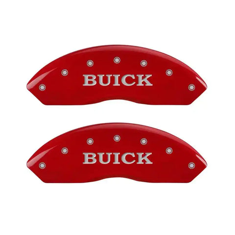 MGP 4 Caliper Covers Engraved Front Buick Rear Red Finish Silver Char 2018 Buick Envision