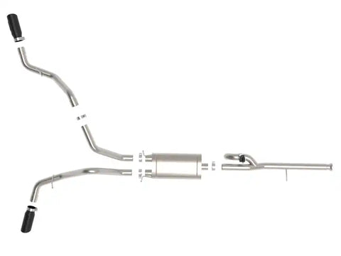aFe 49-34132-B Gemini XV 3in 304 SS Cat-Back Exhaust w/ Cutout 14-19 GM Trucks 4.3L/5.3L Black Tips