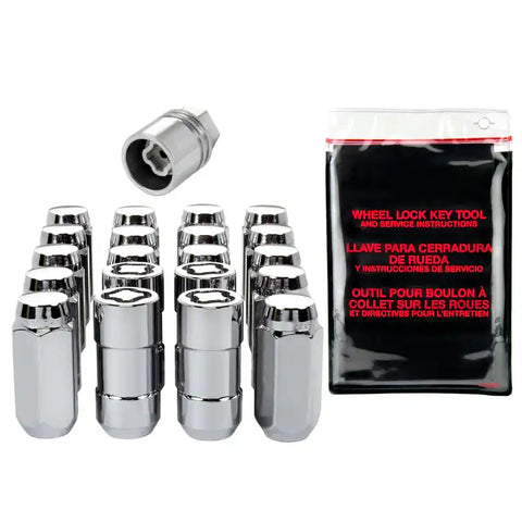 McGard 5 Lug Hex Install Kit w/Locks (Cone Seat Nut) M12X1.75 / 13/16 1.815in. L - Chrome