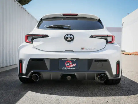 aFe 49-36067-L 23-24 Toyota GR Corolla L3 1.6L (t) Gemini XV 3in to 2-1/2in Cat Back Exhaust w/ Blue Flame Tips