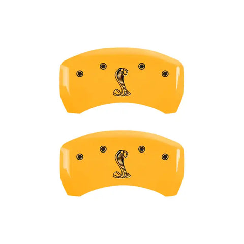 MGP 4 Caliper Covers Engraved Front & Rear Oval Logo/Ford Yellow Finish Black Char 2008 Ford F-150