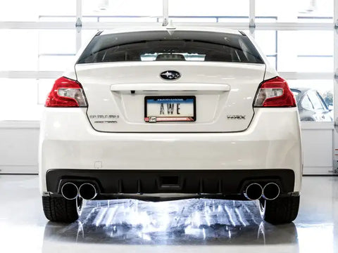 AWE Tuning Subaru 15+ WRX VA Sedan Touring Edition Exhaust - Chrome Silver Tips (102mm)