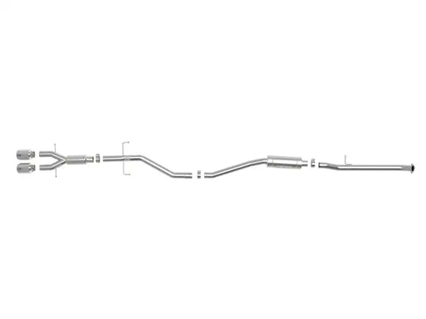 aFe 49-36619-P Takeda 2.5in 304SS Cat-Back Exhaust System w/ Polished Tips 17-20 Honda Civic Si Sedan I4 1.5L