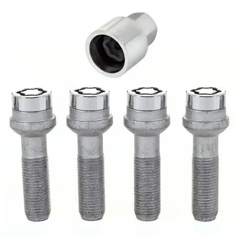 McGard Wheel Lock Bolt Set - 4pk. (Radius Seat) M14X1.5 / 17mm Hex 45.0mm Shank Length Chrome