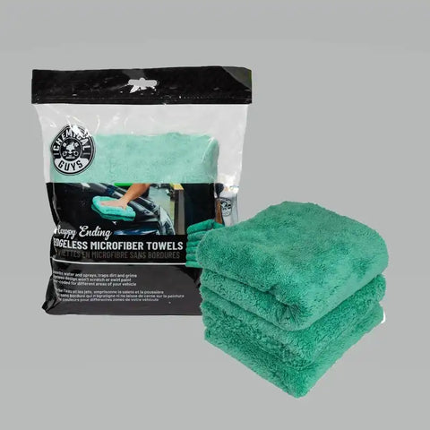 Chemical Guys Ultra Edgeless Microfiber Towel - 16in x 16in - Green - 3 Pack - Case of 16