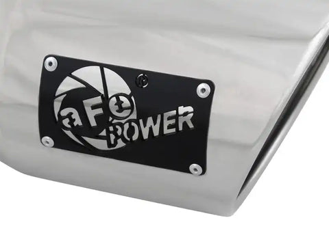 aFe 49T40601-P12 MACH Force-XP 304 SS Right Side Single Wall Polished Exhaust Tip 4in Inlet x 6in Outlet 12in L