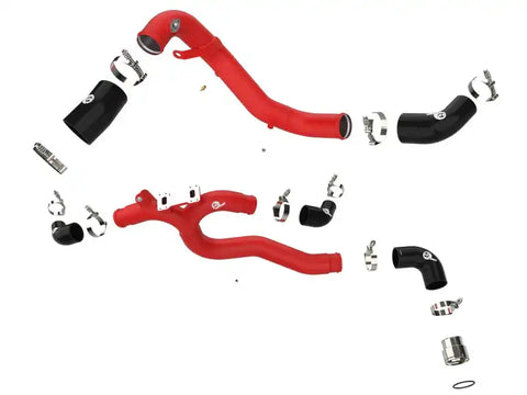 aFe 46-20504-R 18-21 Kia Singer V6-3.3L BladeRunner Alum Hot/Cold Charge Pipe Kit Red