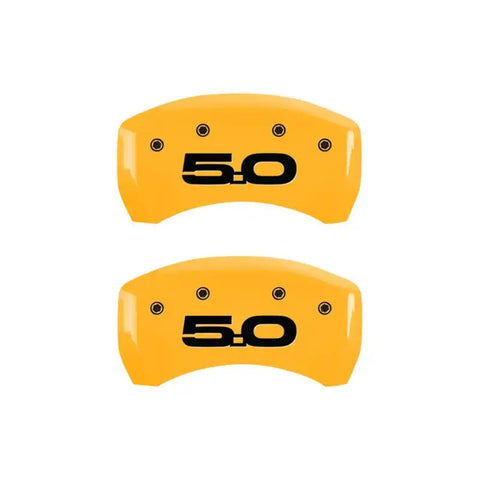 MGP Rear set 2 Caliper Covers Engraved Rear 2015/50 Yellow finish black ch