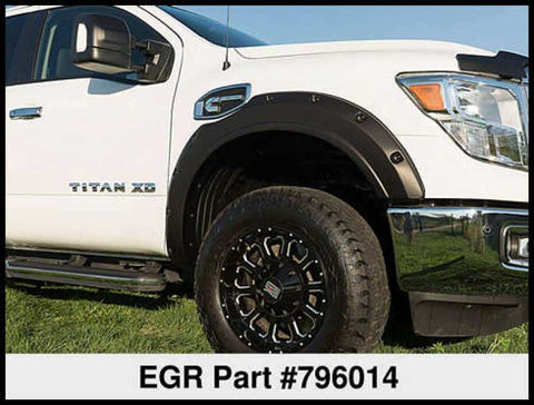 EGR 17-23 Nissan Titan Traditional Bolt-On Look Fender Flareswith Badge Set Of 4