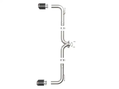 aFe 49-37014-C Takeda 2-1/2in 304 SS Axle-Back Exhaust w/ Carbon Fiber Tips 14-18 Mazda 3 L4 2.0L/2.5L