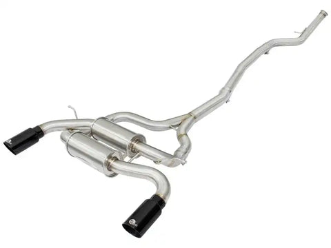 aFe 49-36326-B MACHForce XP SS-304 Black Tip 2.5in Dia Cat Back Exhaust 12-14 BMW 335i (F30) 3.0L (t)