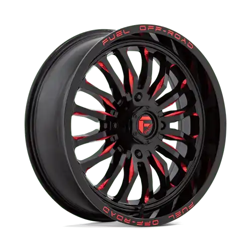 D822 20X7 4X137 G-BLK MILL-RED 13MM