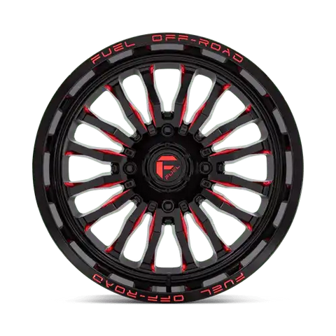 D822 20X7 4X137 G-BLK MILL-RED 13MM