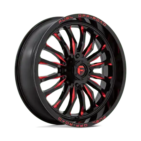 D822 22X7 4X156 G-BLK MILL-RED 13MM