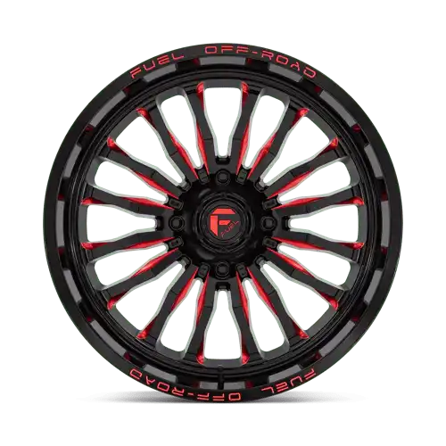 D822 22X7 4X137 G-BLK MILL-RED 13MM