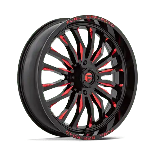 D822 24X7 4X156 G-BLK MILL-RED 13MM