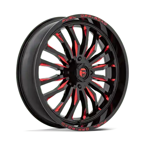 D822 24X7 4X156 G-BLK MILL-RED 13MM