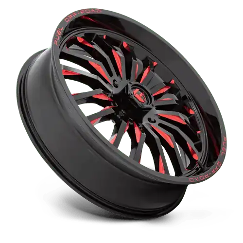 D822 24X7 4X156 G-BLK MILL-RED 13MM