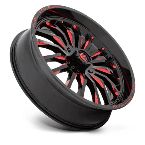 D822 24X7 4X156 G-BLK MILL-RED 13MM