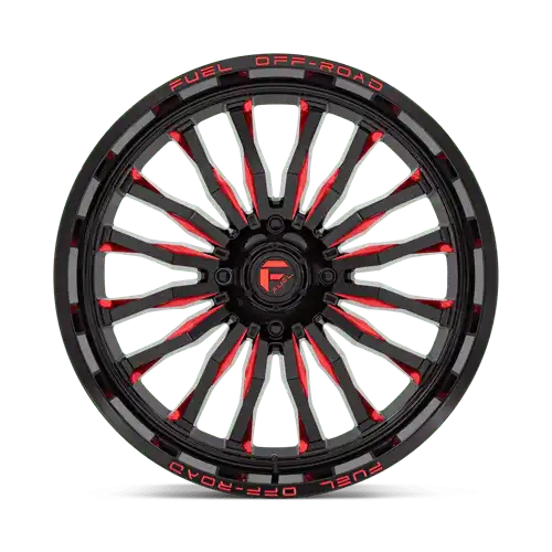 D822 24X7 4X137 G-BLK MILL-RED 13MM