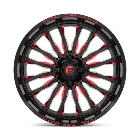 D822 24X7 4X137 G-BLK MILL-RED 13MM