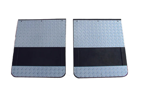 Go Industries D727SET Dual Wheel Diamond Thread Mud Flap Set