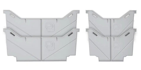DECKED AD2-COMBO2W+2N Cargo Box Midsize Combo Drawer Dividers Set of Four Made Polypropylene Light Grey