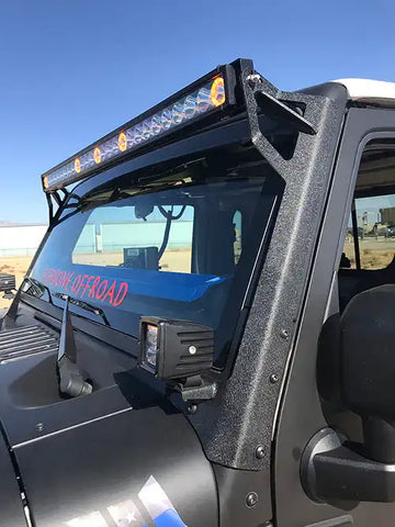 Fishbone Offroad FB21014 - Jeep JK 52 Inch Light Bar Bracket 07-18 Wrangler