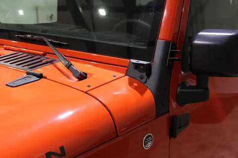 Fishbone Offroad FB21015 - Jeep JK Windshield Light Bracket 07-18 Wrangler