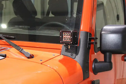 Fishbone Offroad FB21015 - Jeep JK Windshield Light Bracket 07-18 Wrangler