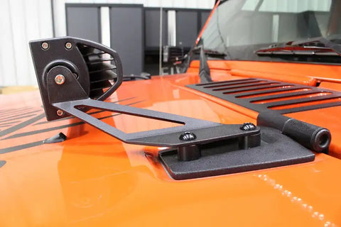 Fishbone Offroad FB21066 - Jeep JK Hood Light Mount Brackets 07-18 Wrangler