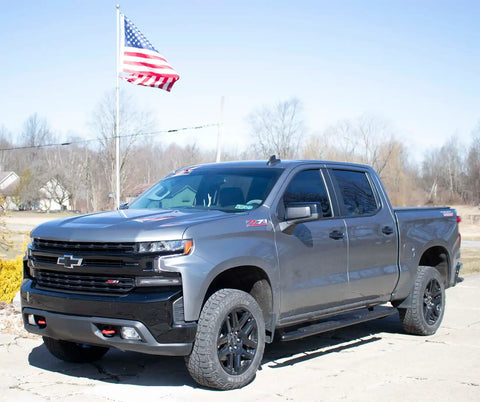 Fishbone Offroad FB21383 - 19-Current Silverado 1500 Double Cab 5 Inch Oval Side Step