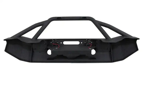 Fishbone Offroad FB22003 - Jeep JK Front Winch Bumper W/LEDs Full Width 07-18 Wranger Black Texured Powercoated