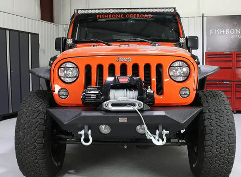 Fishbone Offroad FB22045 - Jeep JK Front Bumper 07-18 Wrangler Rubicon and Unlimited