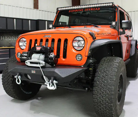 Fishbone Offroad FB22045 - Jeep JK Front Bumper 07-18 Wrangler Rubicon and Unlimited