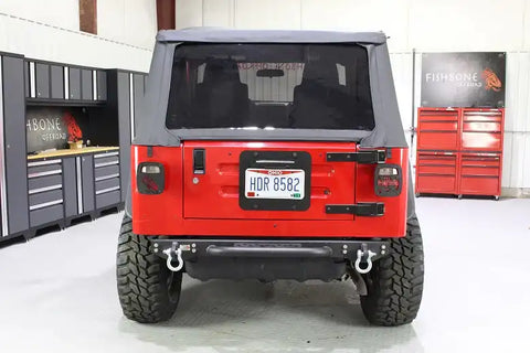 Fishbone Offroad FB22072 - Jeep TJ Rear Bumper W/Step 97-06 Wrangler Piranha Series