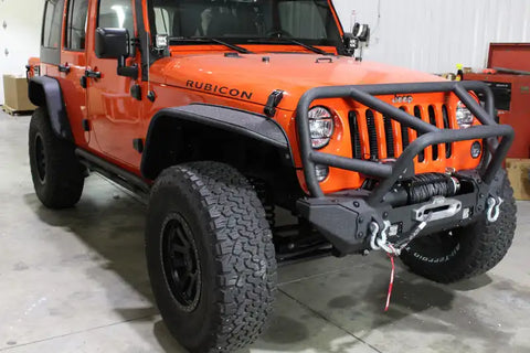 Fishbone Offroad FB23006 - Jeep JK Tube Fenders 07-18 Wrangler Front/Rear Set Of 4 Steel Black Textured Powdercoat
