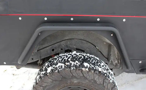 Fishbone Offroad FB23029R - Jeep TJ Tube Fenders Rear 3 Inch Flare 97-06 Wrangler Steel Black Textured Powdercoat