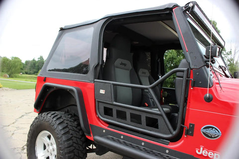 Fishbone Offroad FB24077 - Jeep TJ Front Tube Doors 97-06 Wrangler Black Textured Powdercoat Steel