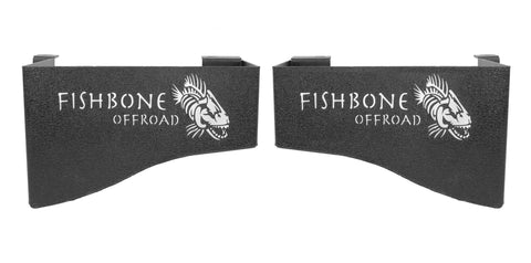 Fishbone Offroad FB25081 - Jeep JK Wheel Well Storage Bins 07-18 Wrangler 4 DR Black Textured Powdercoat Steel