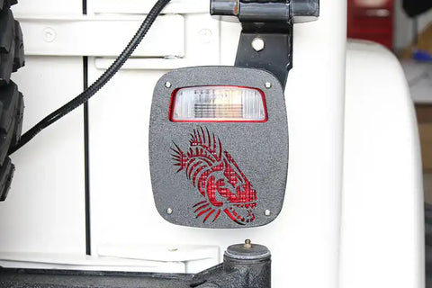 Fishbone Offroad FB31044 - Jeep Wrangler CJ YJ TJ Tail Light Covers Black Textured Powdercoat
